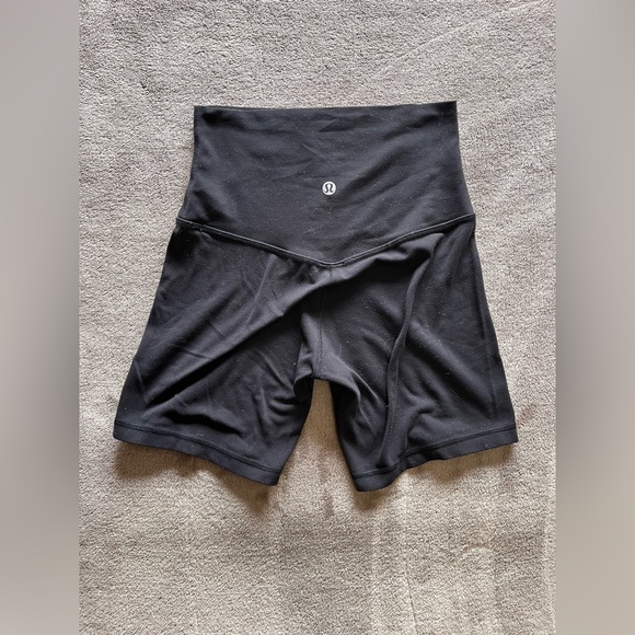 LULULEMON Align High Waist Black 6” Biker Shorts Activewear Women’s Sz 2 EUC - Picture 1 of 5